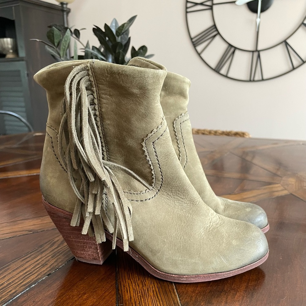 Sam Edelman Fringe Ankle Boots